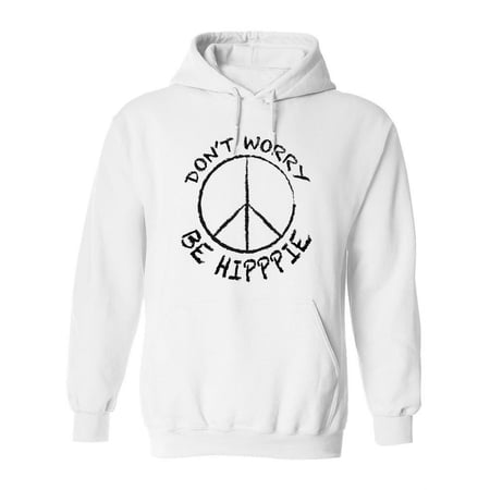 Don t Worry Be Hippie Hoodie Women -SPIdeals Designs Female 3X-Large