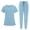 Set-10Sky Blue, variant on LEWKW Women's 2 Piece Outfits Short Sleeve Button Henley Top & Joggers Pants Sets Casual Summer Loungewear Comfy Matching Soft Tracksuits with Pockets