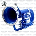 thumbnail image 2 of SOUND SAGA® Euphonium 3 Valve Bb Pitch Including Mouthpiece and Carry Case. (BLUE BRASS), 2 of 4