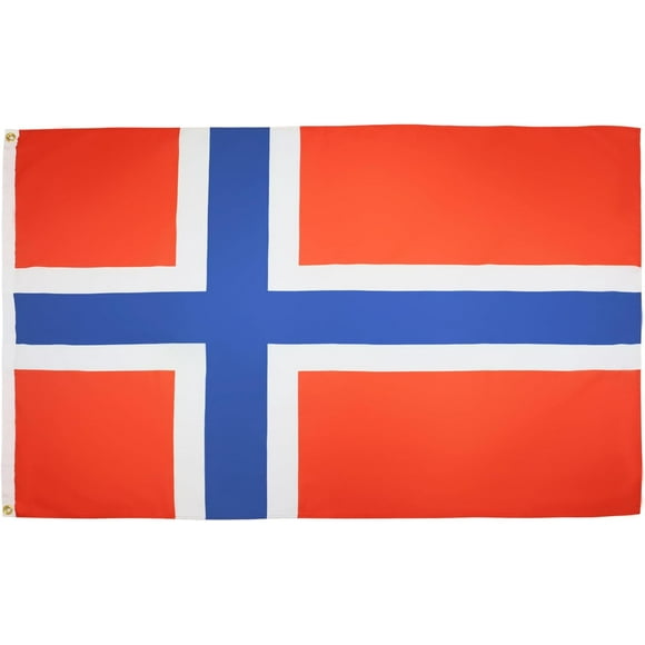2024 Paris Olympics Norway Flag - 3x5 Ft - 100D Polyester Norwegian Banner with Two Metal Grommets - Fade Resistant - Vivid Colors - 3' x 5' Feet - 150x90 Cm_Special Gift
