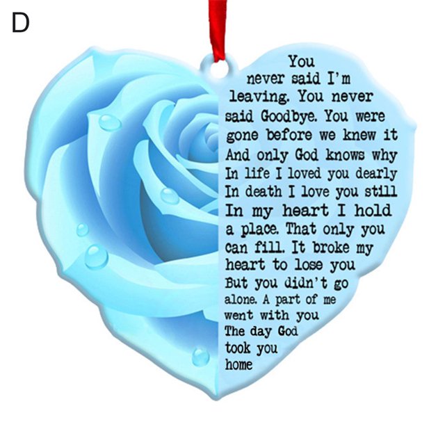 Heart Shape Hanging Ornament Shining Acrylic Precisely Detail Hanging Plaque for Valentines Day