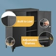 thumbnail image 4 of LEDREM Metal Storage Cabinet with Lockable Doors and Adjustable Shelves,Garage,Office&Utility Organizer,Rust-Resistant Steel,Black, 4 of 5