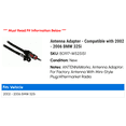 thumbnail image 2 of Antenna Adapter - Compatible with 2002 - 2006 BMW 325i 2003 2004 2005, 2 of 2