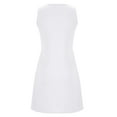 thumbnail image 4 of BRGZLK Toddler Girls Dresses Solid Color Pocket Sleeveless Dress with Pleated Front Round Neck Sleeveless Tank Halter Sundress White 12-13 Years, 4 of 6