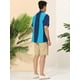 thumbnail image 5 of Camisas hawaianas manga corta botones botones a rayas playeras Verde marino T M, 5 of 6