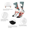 thumbnail image 3 of Cauagu Cockatoo Red Berries Print Crew Socks for Women and Men,Adult Athletic Running Socks 1-Pair Sports Socks Work Gear Socks with Moisture Wicking, 3 of 6