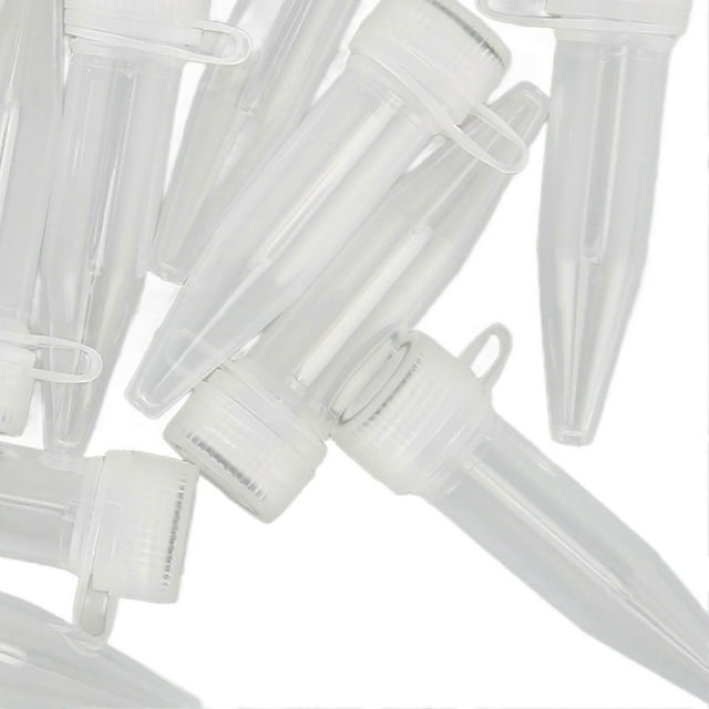 500pcs Microcentrifuge Tube Professional Clear Polypropylene 1.5ml Centrifuge Tube with Snap Cover for Laboratory Supplies Pointed Bottom