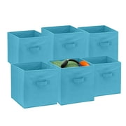 Handy Laundry Foldable Storage Cube Bins - Light Blue - Pack of 6