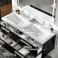 thumbnail image 4 of Eviva Surf 57" Black-Wood Modern Bathroom Vanity Set with Integrated White Acrylic Double Sink, 4 of 7