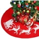 thumbnail image 3 of Manta de árbol de Navidad con patrón de trineo de renos, 100 cm, para Navidad, vacaciones, decoraciones de fiesta Zhivalor LN-1556, 3 of 5