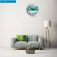thumbnail image 3 of Reloj de pared azul playa, funciona con pilas, silencioso, sin tictac, para cocina, sala de estar, oficina, 10 pulgadas, 3 of 5
