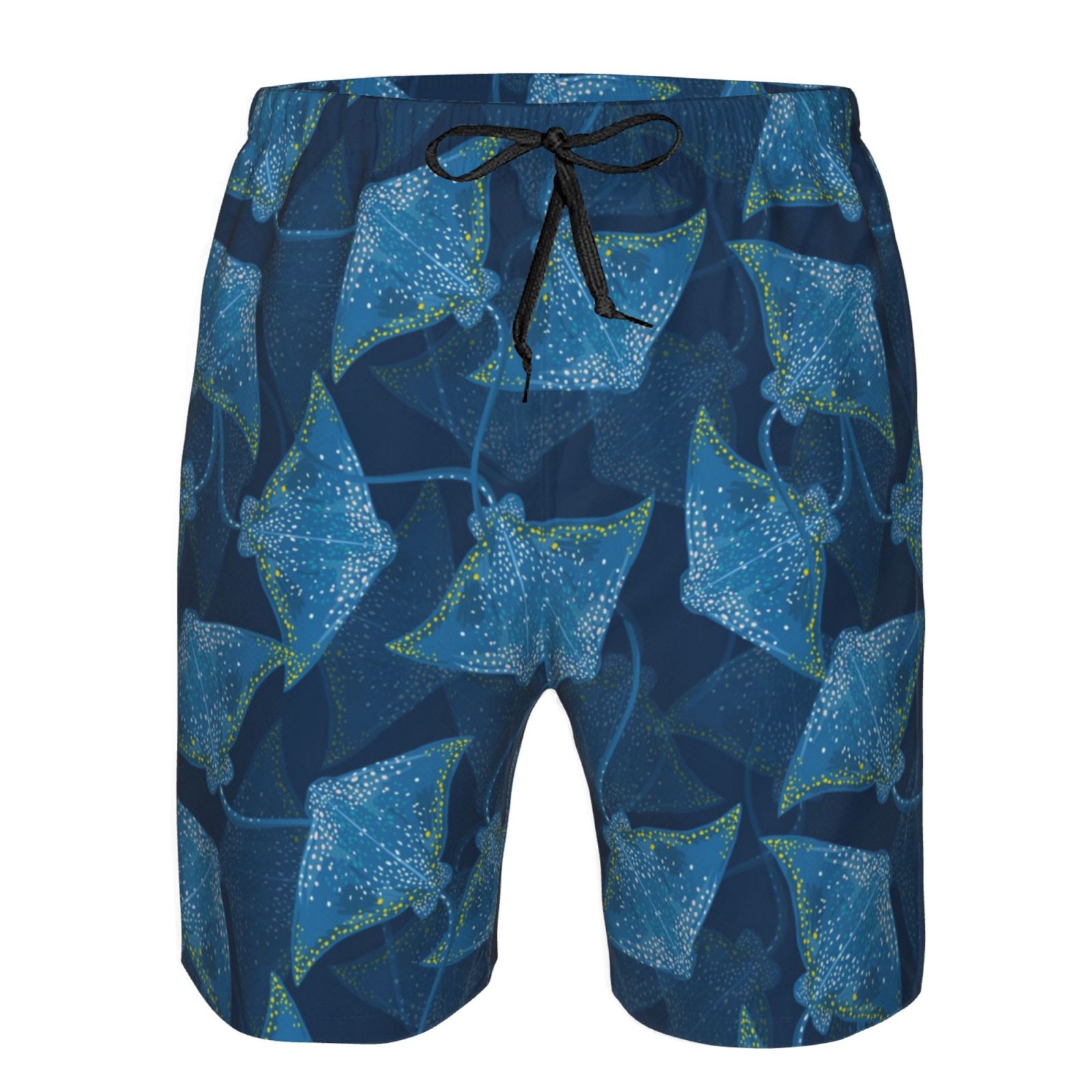 Vsdgher Stingray Men's Beach Shorts, Surfing shorts, Swim trunks, Quick Dry Swim Trunks for Surfing Beach Fun -Medium