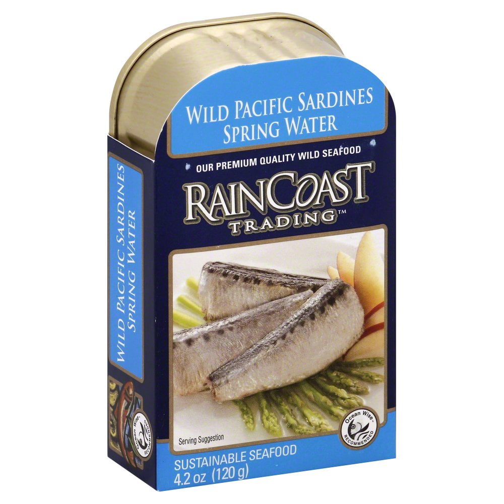 (2 Pack) Raincoast Trading Wild Pacific Sardines In Spring Water 4.2Ounce