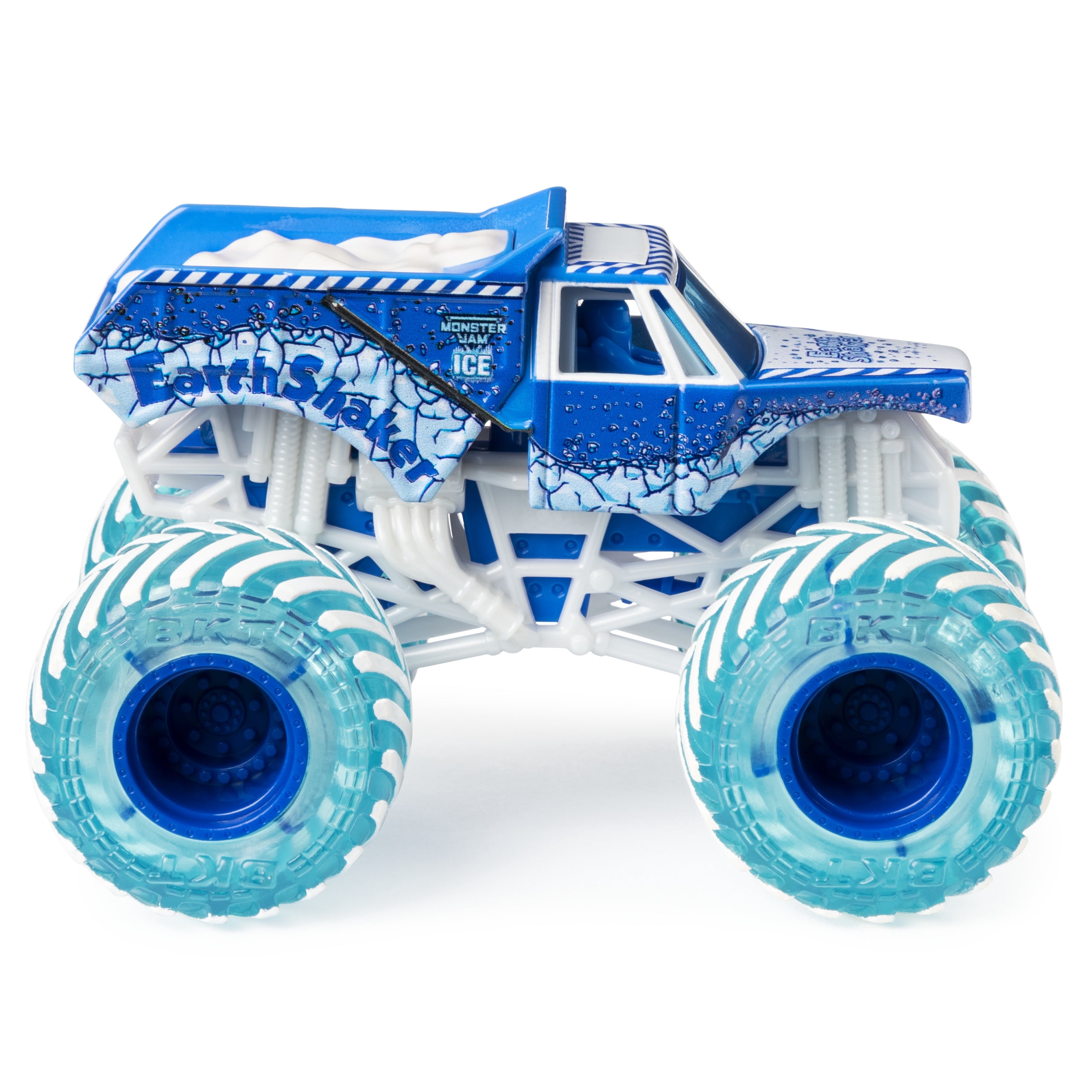 Monster Jam, Fire & Ice Earth Shaker Monster Truck, Die-Cast Vehicle, Walmart Exclusive, 1:64 Scale
