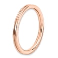 thumbnail image 4 of Sterling Silver Pink-Plated Grooved Ring, 4 of 8