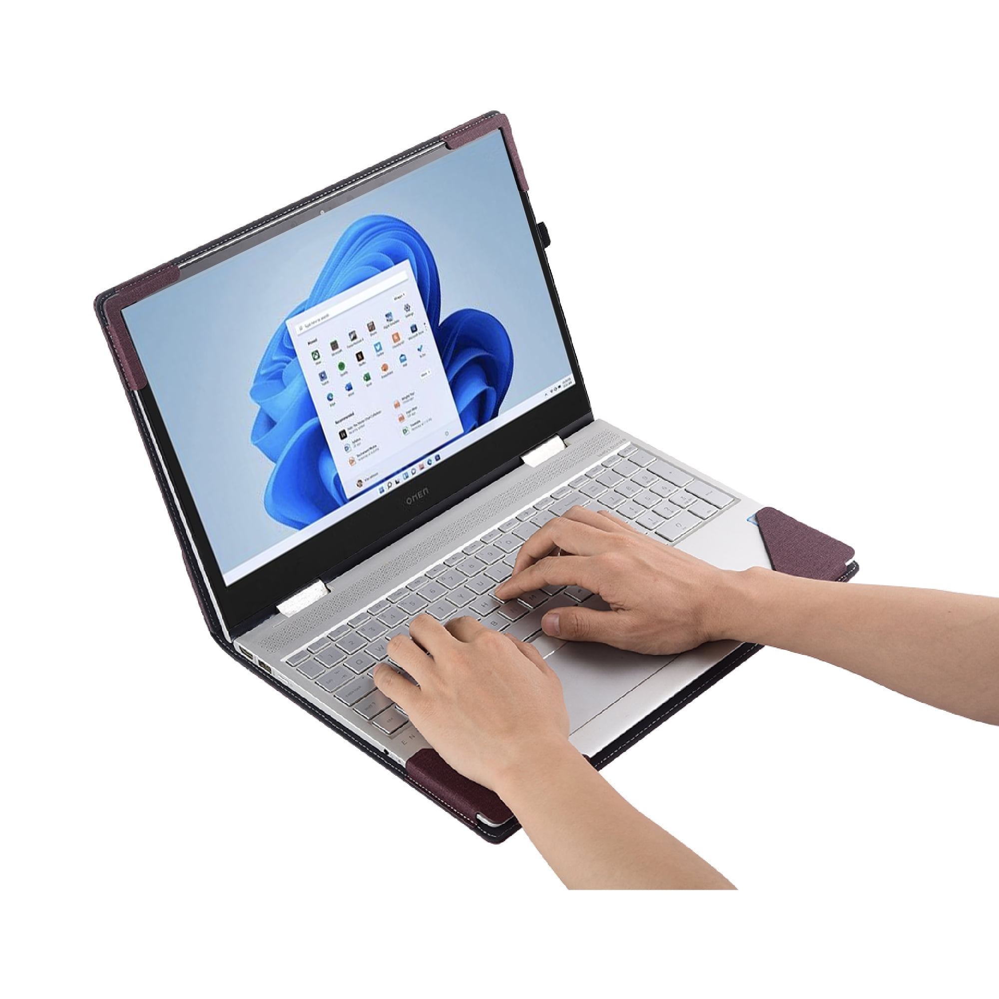 Case Cover for 16.1 inch HP OMEN Gaming Laptop 16z-xd/xf 16-xf/wf 16t-wf & Victus 16-s/r 16t-s/r 16-d Sleeve Bag,Detachable PU Leather Notebook Protective Sleeve