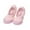 Pink, variant on Xfvqtps Ballet Shoes for Girls Soft Sole Non Slip Cross Elastic Straps Leather Toe Cap Canvas Dance Shoes for Gymnastics Performance Red