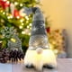 thumbnail image 3 of Adorno navideño de anciano sin rostro con sombrero de estrella iluminado | Muñeco colgante con patas para árbol y chimenea | Colores rojo, gris y verde, 3 of 5