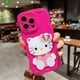 thumbnail image 4 of Para iPhone 11 12 13 Pro Max Carcasa 3D Hello Kitty Maquillaje Espejo Funda De Teléfono Onda Silicona Chica Regalo A Prueba De Golpes Cubierta Trasera, 4 of 4