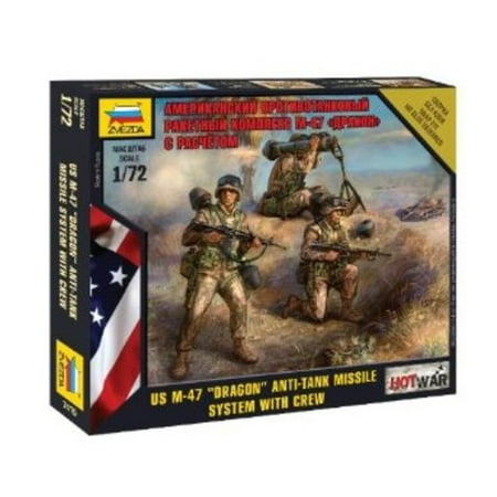 Missile Kit - Zvezda Models US M-47 Dragon Anti-Tank Missile System with Crew Snap Fit