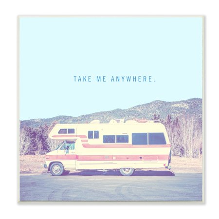 Stupell Industries Take Me Anywhere Family Camper Vintage Photograph Unframed Art Print Wall Art, 12x12, by Thomas Brn