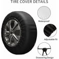 thumbnail image 4 of Vintage America American Flag Spare Tire Cover Weatherproof Wheel Protectors Dust-Proof Sun Protection Wheel Tire Covers Universal Fit for Truck SUV RV Camper Trailer Car Accessories, 4 of 10