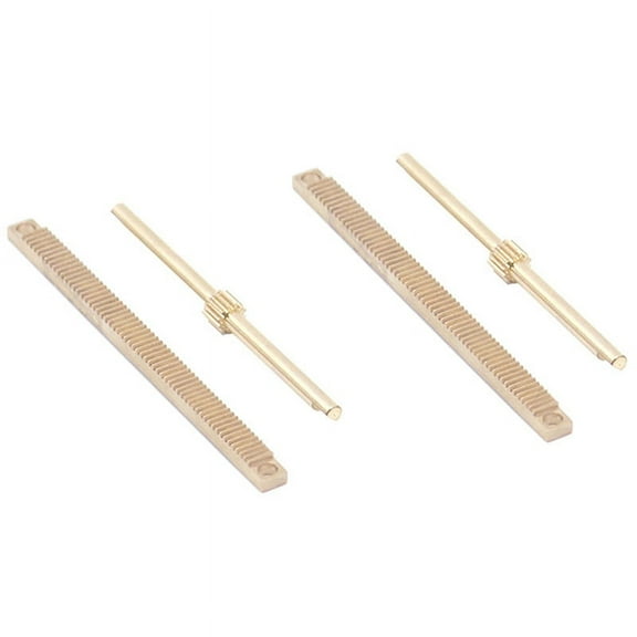 2X Astronomical Telescope Focuser Rack Shaft Set 0.5M Full Brass Focusing Gear and Axle DIY Replacement,2 * Gear 2 * Rack,gold