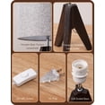 thumbnail image 4 of Lámpara de Mesa EDISHINE de Madera Nogal con Trípode y Pantalla de Lino 36 cm, 4 of 8