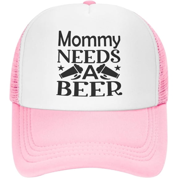 Mommy Needs A Beer Hat Adjustable Mesh Baseball Cap Funny Trucker Hats for Men Women