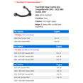 thumbnail image 2 of Front Right Upper Control Arm - Compatible with 2003 - 2022 GMC Savana 3500 2004 2005 2006 2007 2008 2009 2010 2011 2012 2013 2014 2015 2016 2017 2018 2019 2020 2021, 2 of 2