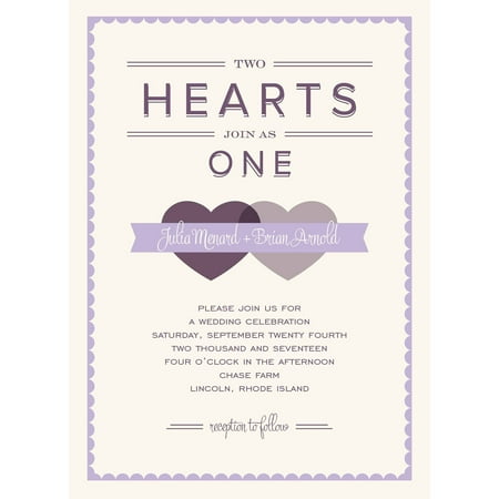 Two Hearts Standard Wedding Invitation