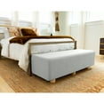 thumbnail image 3 of Jaxx 19434904 Caya King Size Boucle 4-in-1 Large Bed Bench, Silver, 3 of 5