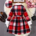 thumbnail image 4 of HJYCHN Girls Dresses Long Sleeve Plaid Dress with Detachable Hood and Matching Belt for Kids Dress 11-12 Years, 4 of 9