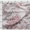 thumbnail image 2 of Soimoi Bird & Flowers Printed,Cuddle Minky Fabric, Sewing Fabric by The Yard 56 Inch Wide,Decorative Plush Soft Fabric, Baby Garments, Toys and Blankets, Pink, 2 of 5