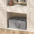 thumbnail image 6 of Aokeyee Shoe Storage Closet, Large Shoe Box Space Saving Foldable with Clear Cover, Fits 20-24 Pairs, Grey, 6 of 8