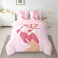 thumbnail image 2 of jejeloiu Western Cowgirl Boots Twin Bedding Sets 7-Piece,Pink Disco Ball Bedding Comforter Set,Farm Life Sheet Sets For Girl Boys,Ultra Soft Home Decor Reversible, 2 of 8