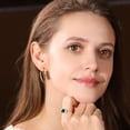 thumbnail image 4 of Lancharmed Gold Plated Studs Earrings for Womens,Pear Shaped Hoops Earring Gifts for Sister, 4 of 9