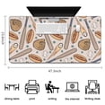 thumbnail image 5 of Long Mouse Pads for Desk,Beige Baseball Items Pattern Desk Mats on Top Of Desks, Desk Mouse Pad Extra Large with 3mm Non-Slip Base and Stitched Edge for Gaming,Office,Work,Home 47.3"x23.6", 5 of 6