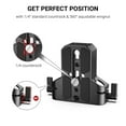 thumbnail image 6 of SmallRig Baseplate with Dual 15mm Rod Clamp - ith SmallRig 15mm with M12 Thread Black Aluminum Alloy Rods Combination, 6-Pack, 6 of 8