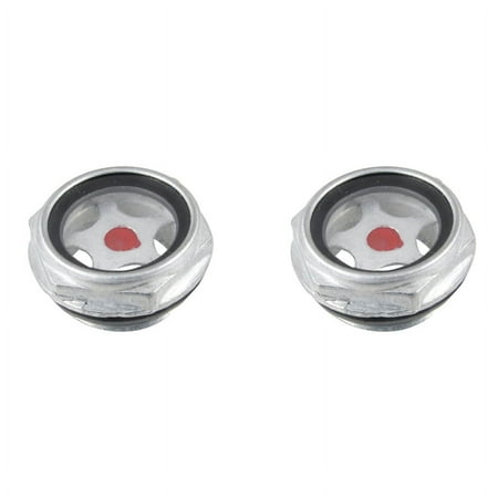 

2 Pcs 26mm Male Threaded Metal Compressor Oil Level Sight Glass