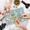 thumbnail image 5 of Occult Cutting Board, Design Circular Pentagram Hidden Knowledge of Cosmos Themed Print, Decorative Tempered Glass Cutting and Serving Board, Small Size, White and Black, by Ambesonne, 5 of 5