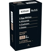 RXBAR Chocolate Sea Salt Chewy Protein Bars, Gluten-Free, Ready-to-Eat, 22 oz, 12 Count