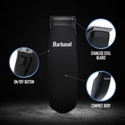 Barbasol Touch Up Beard Trimmer for Men w/ Stainless Steel Blades and 3 Guide Combs, Black