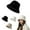 Black#2, variant on HJYCHN Plush Fluffy Hat Winter Furry Style Bucket Hat Warm Thickened Fisherman Cap for Women and Girls Golf Hat Black One Size