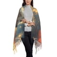 thumbnail image 3 of Cauagu Starry Sky White Horse Print Women Wrap Shawl tassels Scarves Retro Scarf 77.6"X28.3", 3 of 8