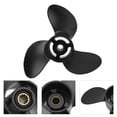 thumbnail image 1 of Boats 3 Blades Propeller, 12 Tooth Cupped RH Rotation 7.8x7in Camber Outboard Propeller  for Maintenance Replacement for  4-6HP MFS4 4 Stroke Engine, 1 of 7