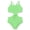 Green, variant on Serdomi Big Girls Pink One Piece Swimsuit - High Waisted Cutout Cross Back Adjustable Straps Bathing Suit Size 16
