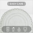 thumbnail image 3 of Better Trends 17" x 24" Oval Shape Bath Mat 100% Cotton Bathroom Rug Water Absorbent Bath Rug Machine Washable (White) Lilly Crochet Collection, 3 of 6
