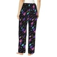 thumbnail image 3 of Uemuo Colorful Guitar Pattern Women's Wide Leg Palazzo Lounge Pants with Pockets Light Weight Loose Comfy Casual Pajama Pants-X-Large, 3 of 9