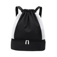thumbnail image 2 of Milaget Drawstring Backpack Adjustable Strap Sports Backpack Water Resistant Gym Bag Black, 2 of 9